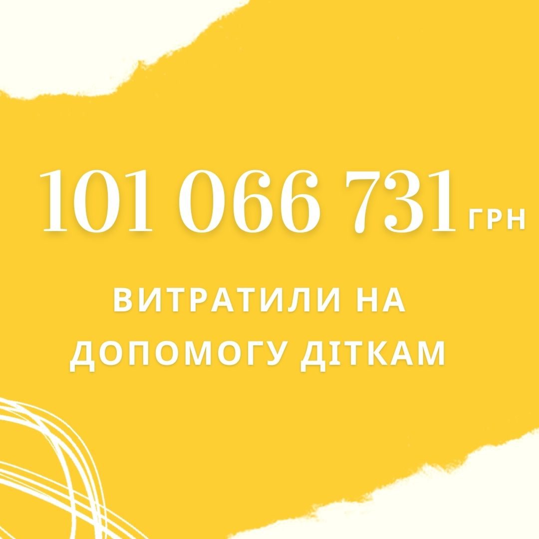 The charity fund spent more than 100 million hryvnias to help children from orphanages!