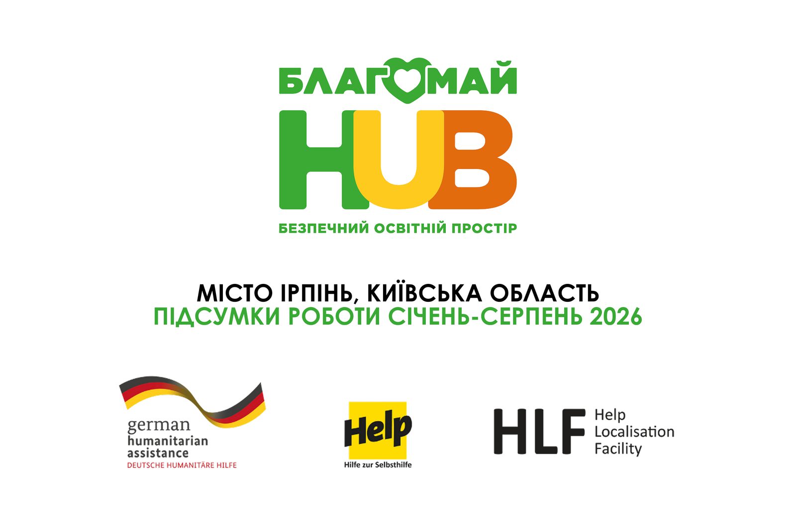 Місто Ірпінь, Київська область: підсумок роботи Благомай HUB ( січень - серпень) 💙💛