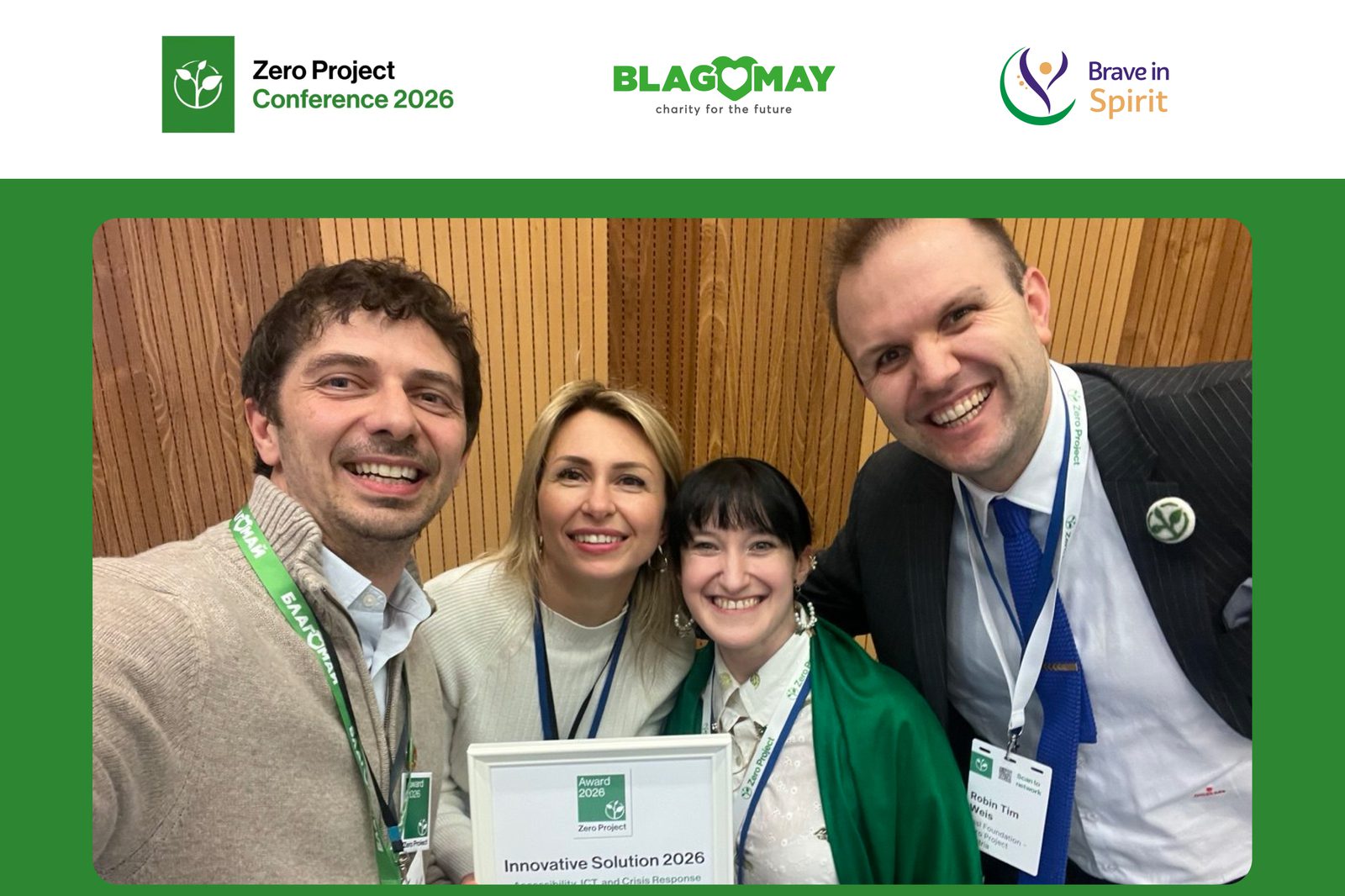 Проєкт фонду «Благомай» переміг на Zero Project Award 2026 🌍✨